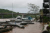 Boats jumbled together