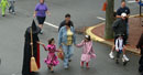 The Fall Festival Parade is full of Halloween Costumes including a pirate