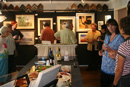 Wine & Cheese & local artists & participants attending the event