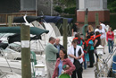 Just before a presentation by Emmalee on a larger boat