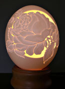 “Rose” by Tina Kannapel – Sculpted Ostrich Eggshell