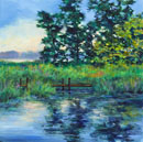 Along the Potomac—Mount Vernon Trail, 16” x16”, Acrylic