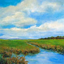 Summer Marsh, 30” x 30”, Acrylic