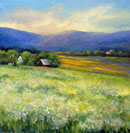 “Morning Glory, American Farm Collection ” 24x24 Acrylic on canvas by Jan E. Moffatt