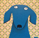 “Good Blue Dog”, 12x12, acrylic