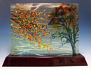 “Fall Trees” by David Barnes – Fused Glass