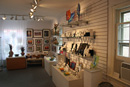 Interior shot of the Artists' Undertaking showing available jewelry and art